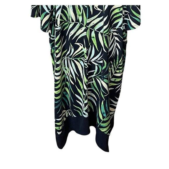 Arna York Floral Tunic Dress 26/28 Hawaiian Tropical Resort Wear Travel V Neck - Picture 6 of 9